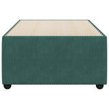 Cadre de lit sans matelas vert foncé 90x200 cm velours