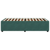 Cadre de lit sans matelas vert foncé 90x200 cm velours