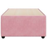 Cadre de lit sans matelas rose 90x200 cm velours