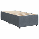 Cadre de lit sans matelas gris foncé 100x200 cm velours