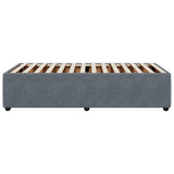 Cadre de lit sans matelas gris foncé 100x200 cm velours