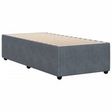 Cadre de lit sans matelas gris foncé 100x200 cm velours