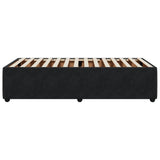 Cadre de lit sans matelas noir 100x200 cm velours