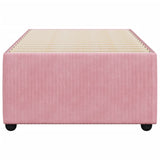 Cadre de lit sans matelas rose 100x200 cm velours