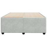 Cadre de lit sans matelas gris clair 120x190 cm velours