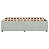 Cadre de lit sans matelas gris clair 120x190 cm velours