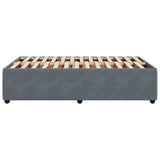 Cadre de lit sans matelas gris foncé 120x190 cm velours