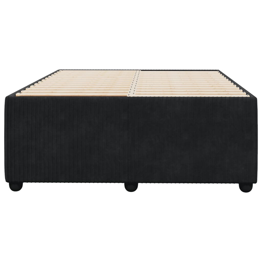 Cadre de lit sans matelas noir 120x190 cm velours