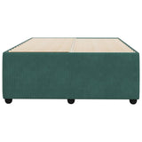 Cadre de lit sans matelas vert foncé 120x190 cm velours