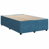 Cadre de lit sans matelas bleu 120x190 cm velours