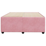 Cadre de lit sans matelas rose 120x190 cm velours