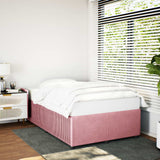 Cadre de lit sans matelas rose 120x190 cm velours