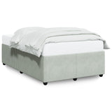 Cadre de lit sans matelas gris clair 120x200 cm velours