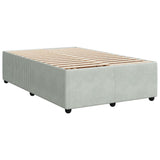 Cadre de lit sans matelas gris clair 120x200 cm velours