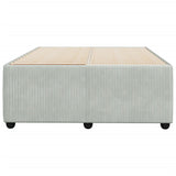 Cadre de lit sans matelas gris clair 120x200 cm velours