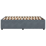 Cadre de lit sans matelas gris foncé 120x200 cm velours