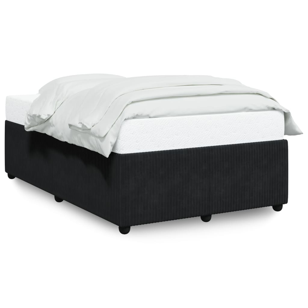 Cadre de lit sans matelas noir 120x200 cm velours