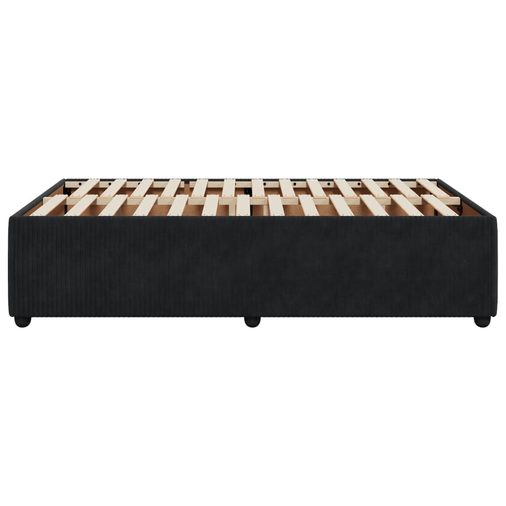 Cadre de lit sans matelas noir 120x200 cm velours