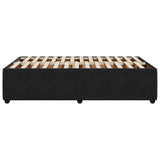 Cadre de lit sans matelas noir 120x200 cm velours