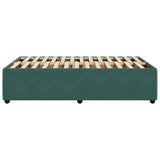 Cadre de lit sans matelas vert foncé 120x200 cm velours