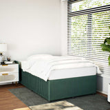 Cadre de lit sans matelas vert foncé 120x200 cm velours