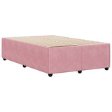 Cadre de lit sans matelas rose 120x200 cm velours