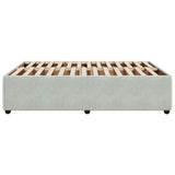 Cadre de lit sans matelas gris clair 140x190 cm velours