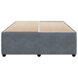 Cadre de lit sans matelas gris foncé 140x190 cm velours