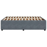 Cadre de lit sans matelas gris foncé 140x190 cm velours