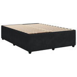 Cadre de lit sans matelas noir 140x190 cm velours