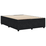 Cadre de lit sans matelas noir 140x190 cm velours