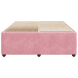 Cadre de lit sans matelas rose 140x190 cm velours