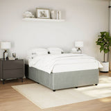 Cadre de lit sans matelas gris clair 140x200 cm velours