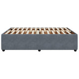 Cadre de lit sans matelas gris foncé 140x200 cm velours