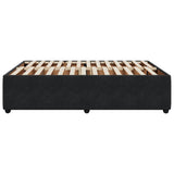 Cadre de lit sans matelas noir 140x200 cm velours