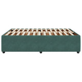 Cadre de lit sans matelas vert foncé 140x200 cm velours