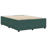 Cadre de lit sans matelas vert foncé 140x200 cm velours