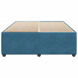 Bed frame without mattress blue 140x200 cm velvet