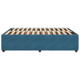 Bed frame without mattress blue 140x200 cm velvet