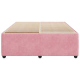 Cadre de lit sans matelas rose 140x200 cm velours