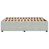 Cadre de lit sans matelas gris clair 160x200 cm velours