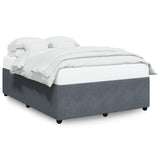 Bed frame without mattress dark gray 160x200 cm velvet