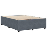 Bed frame without mattress dark gray 160x200 cm velvet