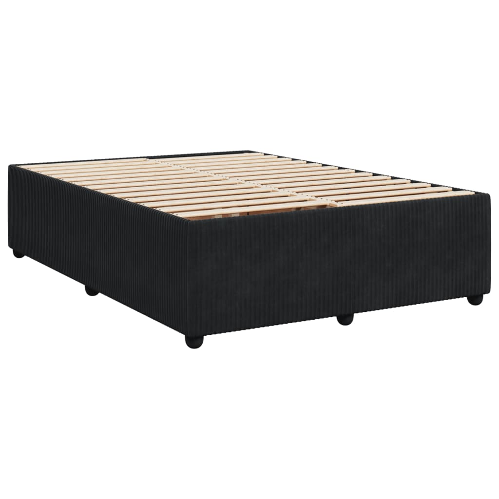 Cadre de lit sans matelas noir 160x200 cm velours