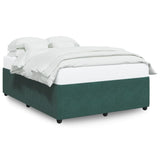 Cadre de lit sans matelas vert foncé 160x200 cm velours