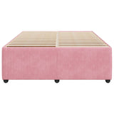 Cadre de lit sans matelas rose 160x200 cm velours