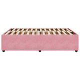 Cadre de lit sans matelas rose 160x200 cm velours