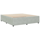 Cadre de lit sans matelas gris clair 180x200 cm velours