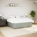 Cadre de lit sans matelas gris clair 180x200 cm velours