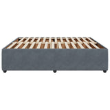 Cadre de lit sans matelas gris foncé 180x200 cm velours